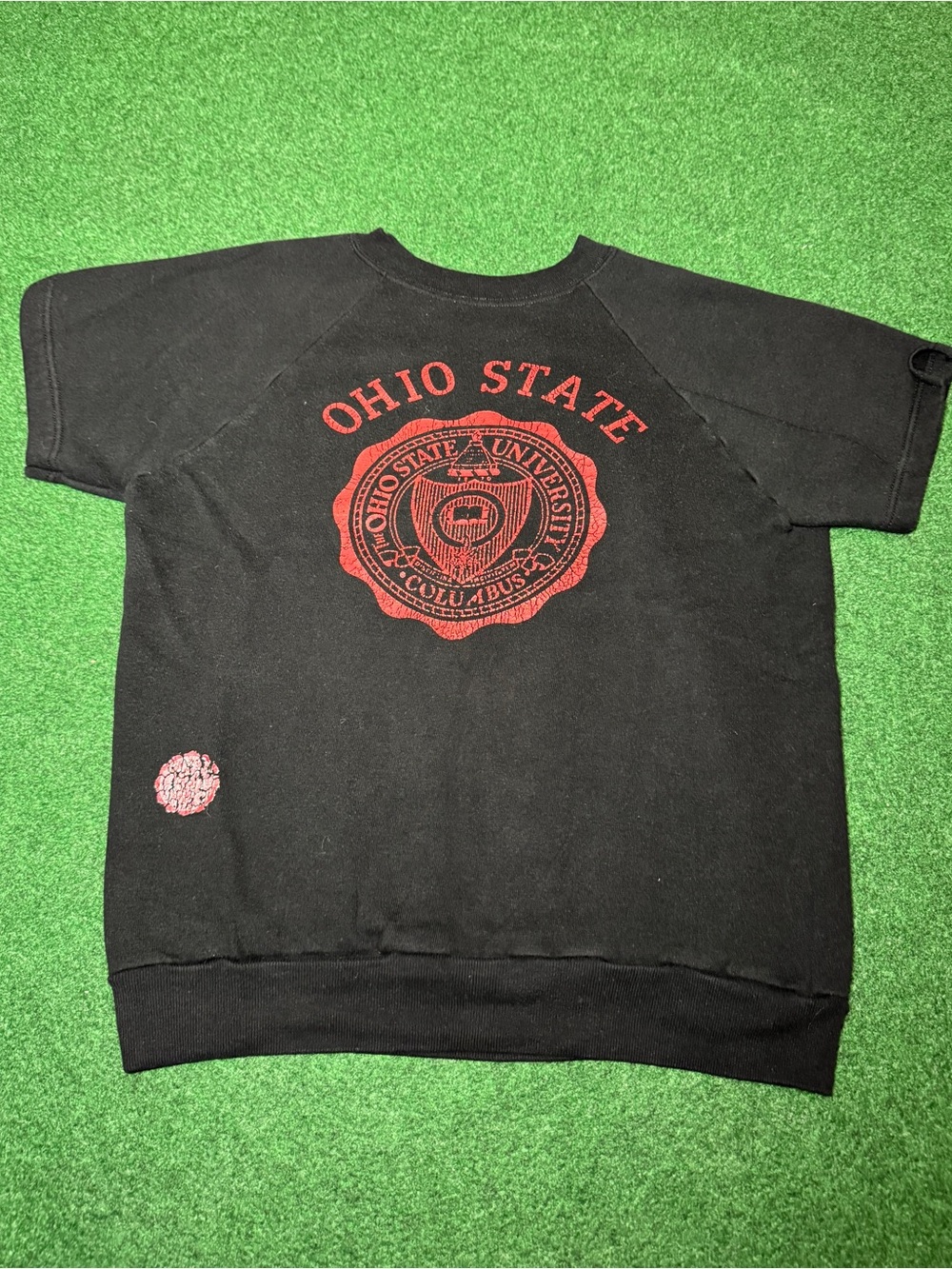 Vintage 80s Ohio State Buckeyes Crewneck Sweatshirt, Short Sleeve College XL